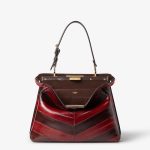 FENDI Peekaboo Soft Medium Two-tone inlaid hagfish leather bag - Image 6